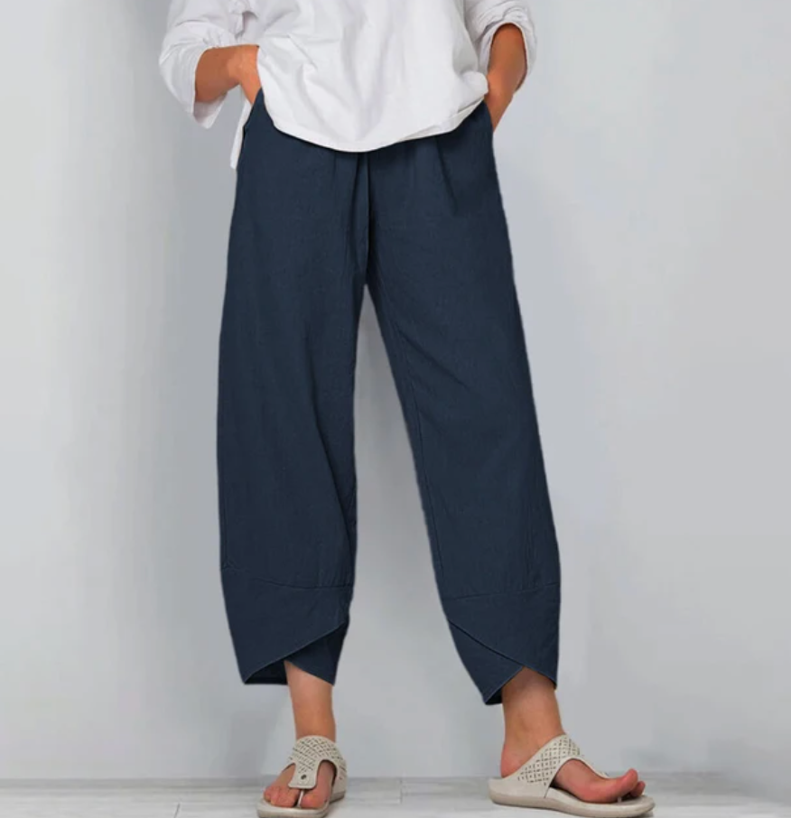 Women’s Relaxed Linen-Blend Trousers