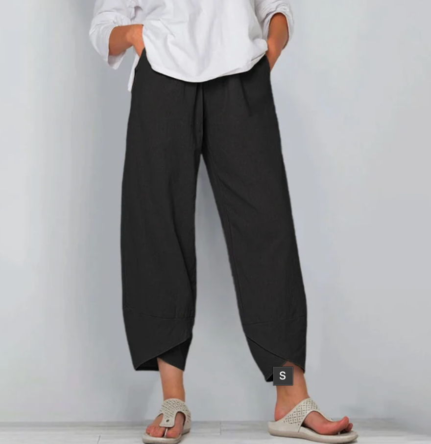 Women’s Relaxed Linen-Blend Trousers