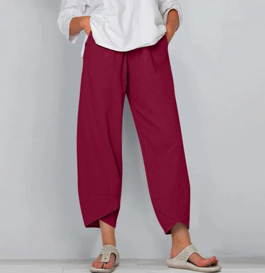 Women’s Relaxed Linen-Blend Trousers