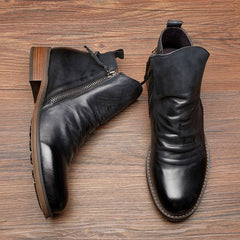 Men’s Side-Zip Leather-Look Boots