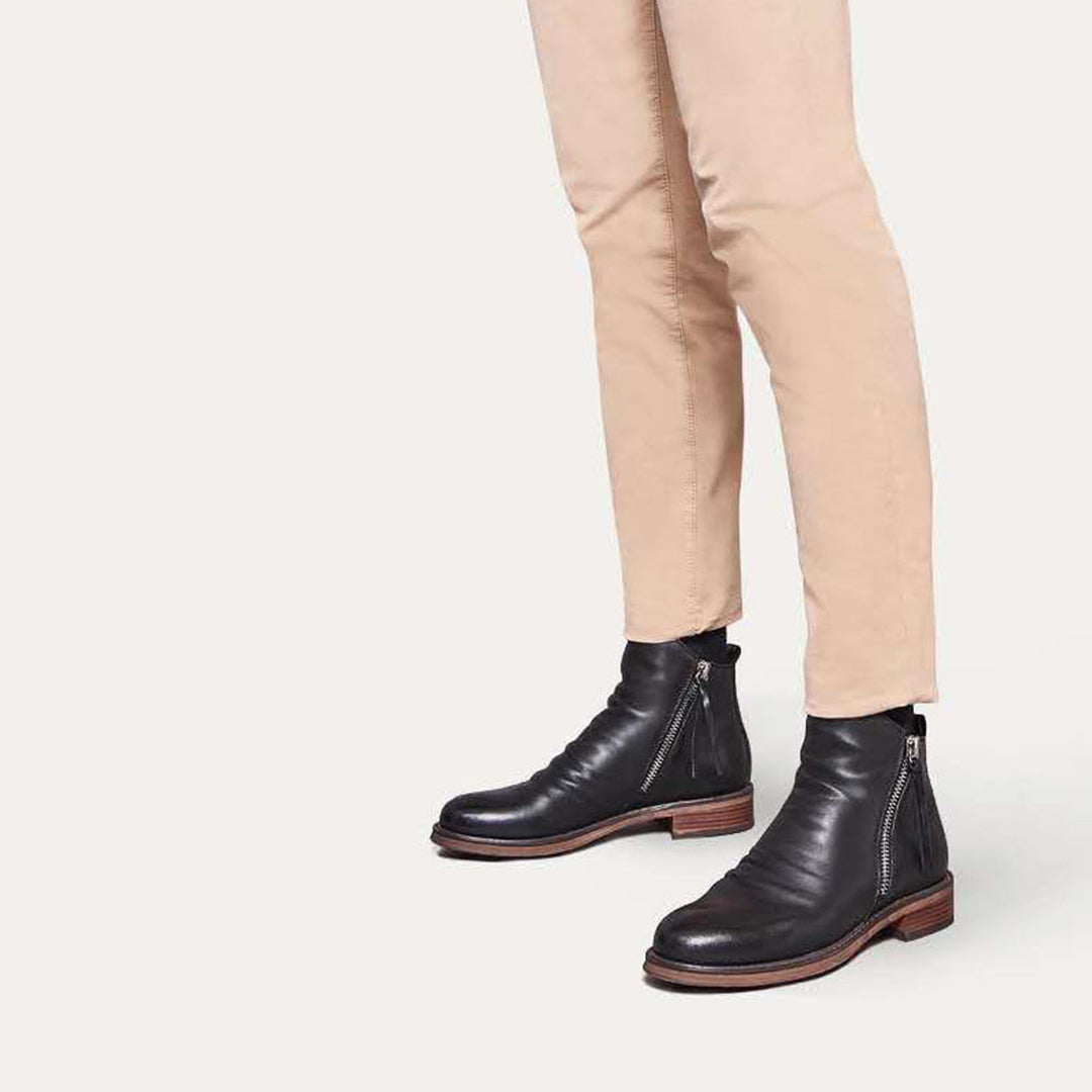 Men’s Side-Zip Leather-Look Boots