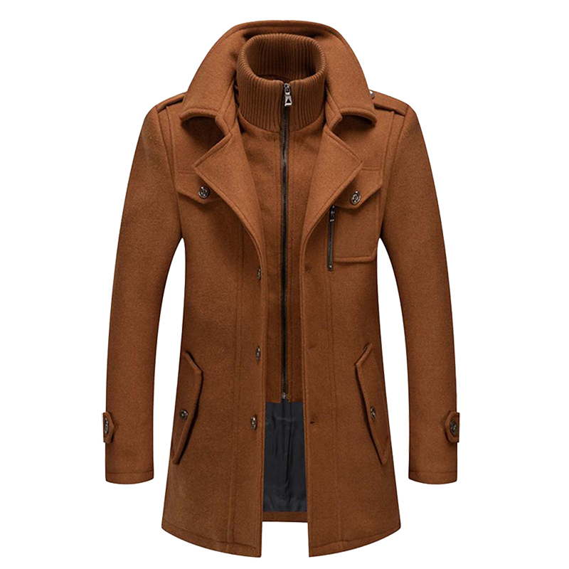 Men’s Structured Long Overcoat