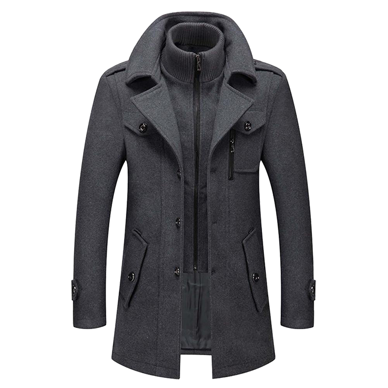 Men’s Structured Long Overcoat