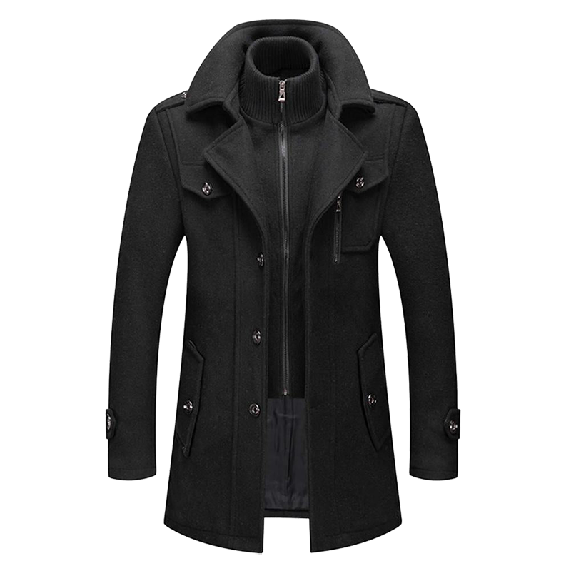 Men’s Structured Long Overcoat