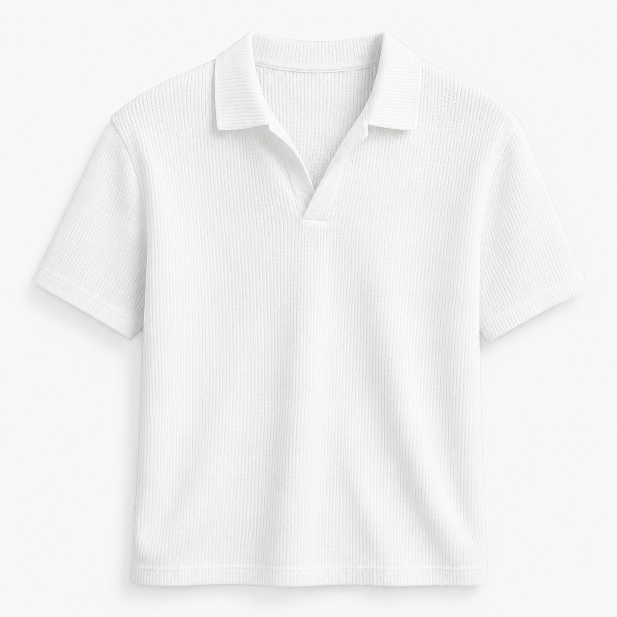 Men’s Ribbed Short-Sleeve Polo