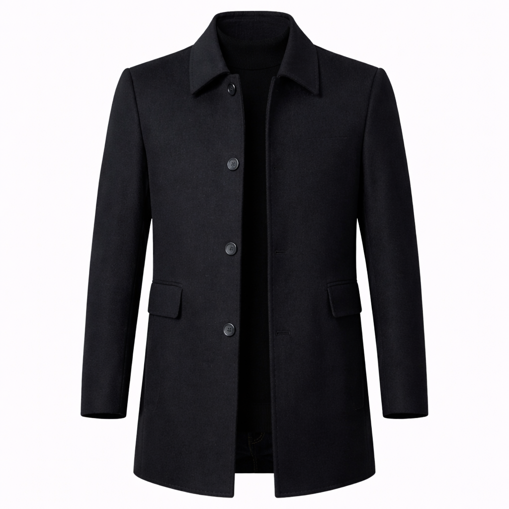 Men’s Classic Wool-Blend Overcoat