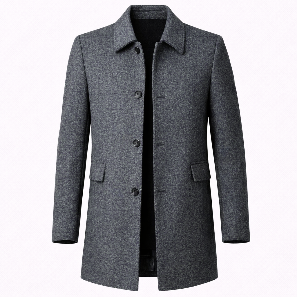 Men’s Classic Wool-Blend Overcoat