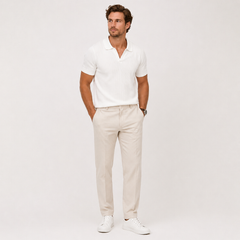 Men’s Ribbed Short-Sleeve Polo