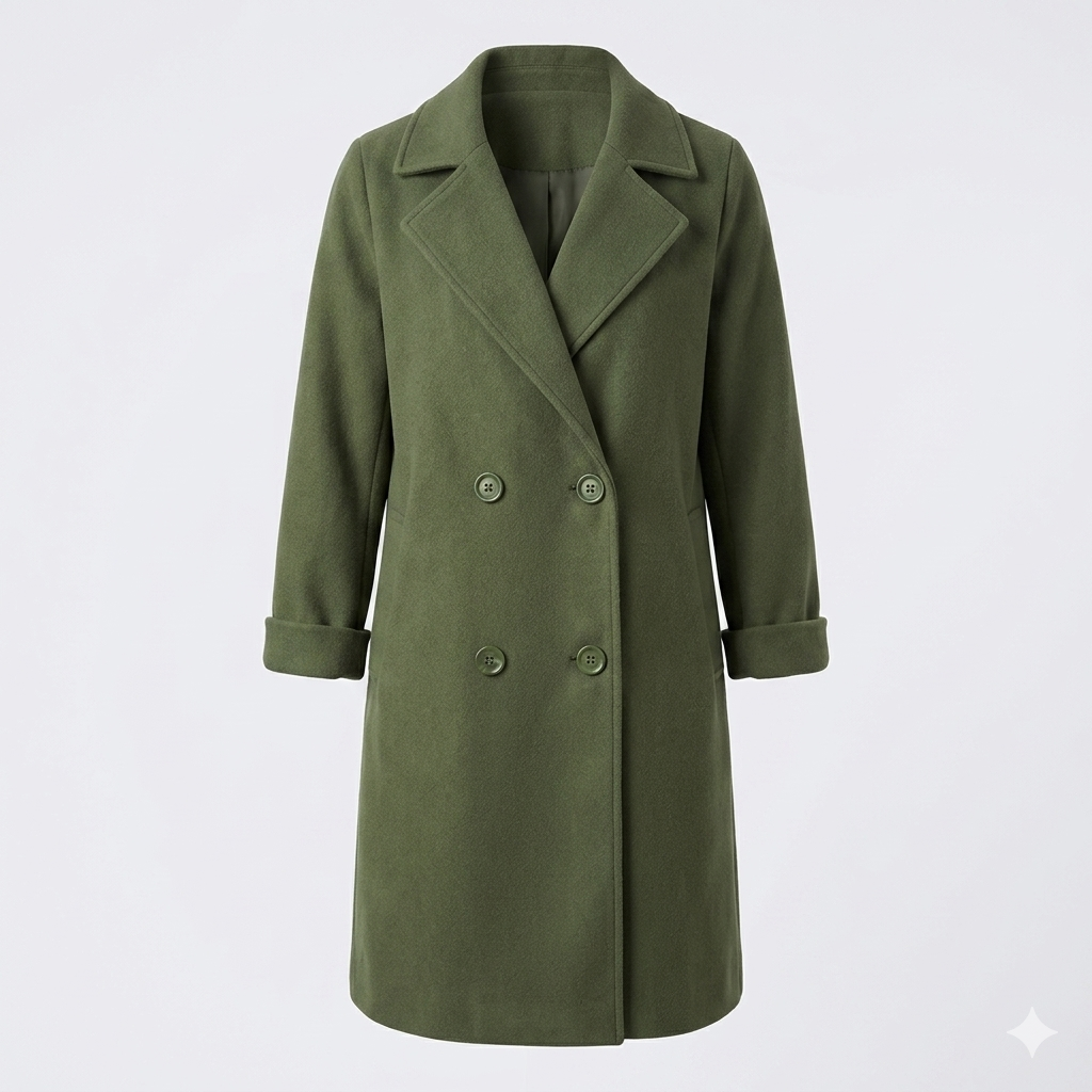 Women’s Longline Double-Breasted Coat