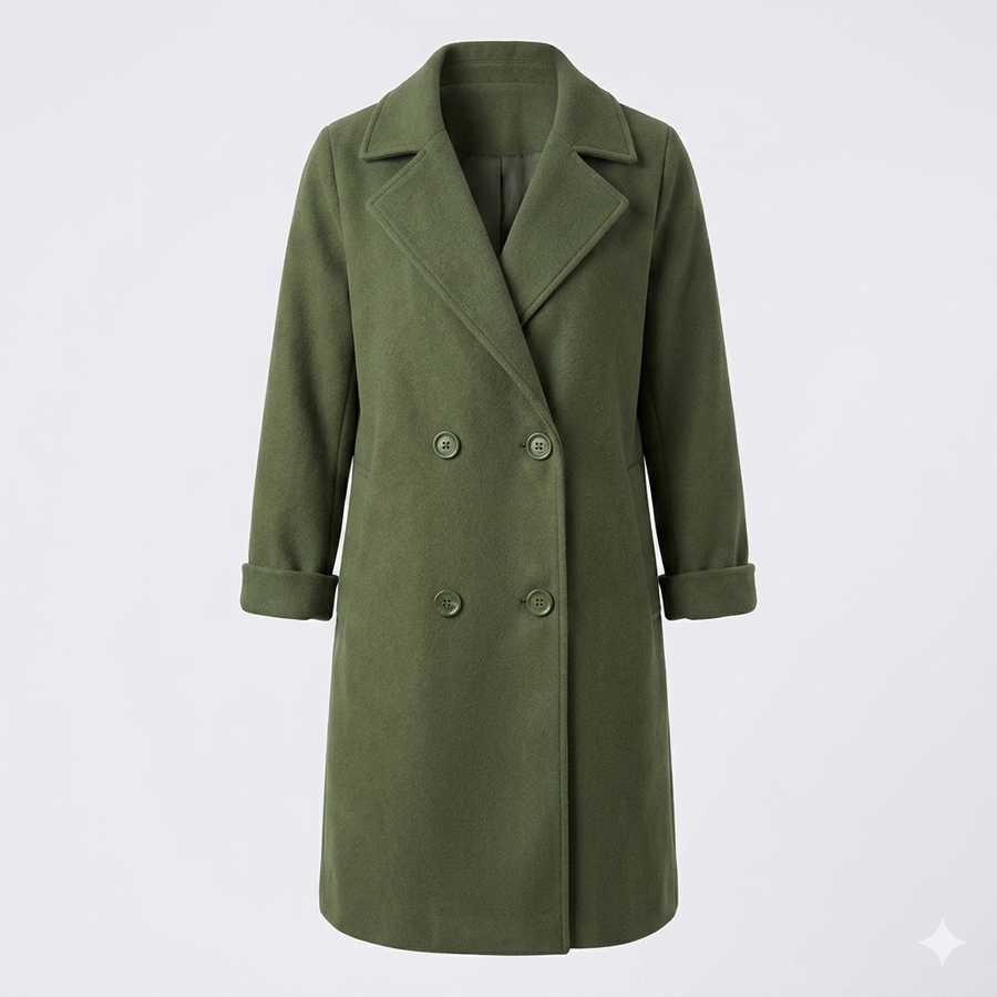 Women’s Longline Double-Breasted Coat