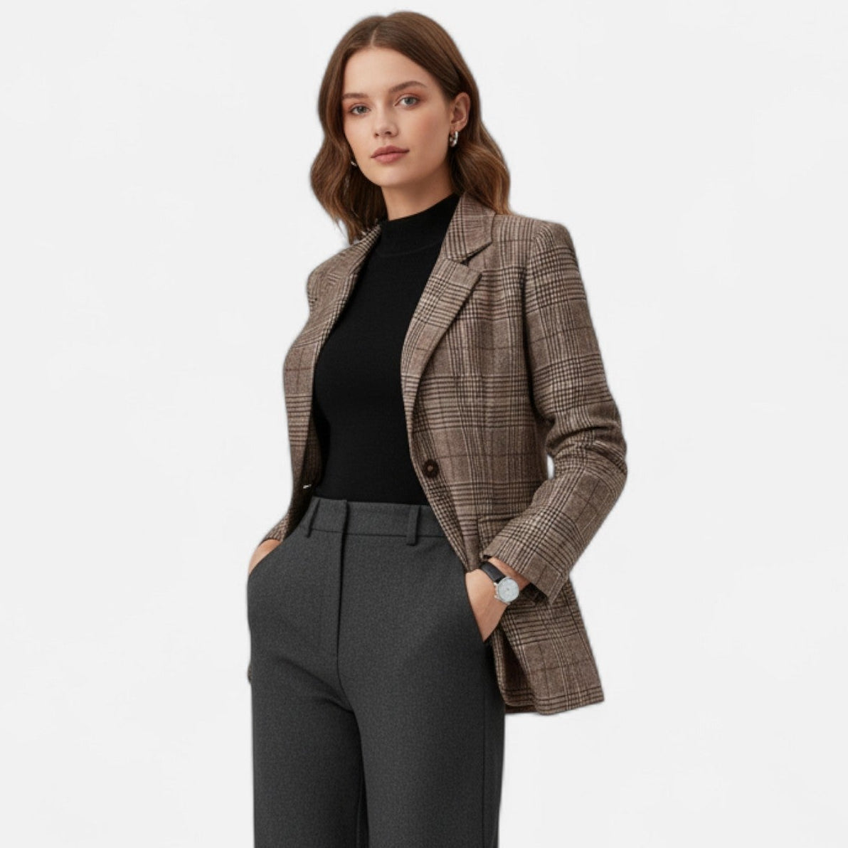 Women’s Tailored Check Blazer