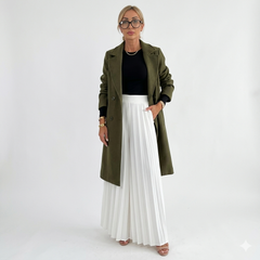 Women’s Longline Double-Breasted Coat