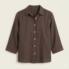 Women’s Relaxed Cotton-Linen Button-Up Shirt