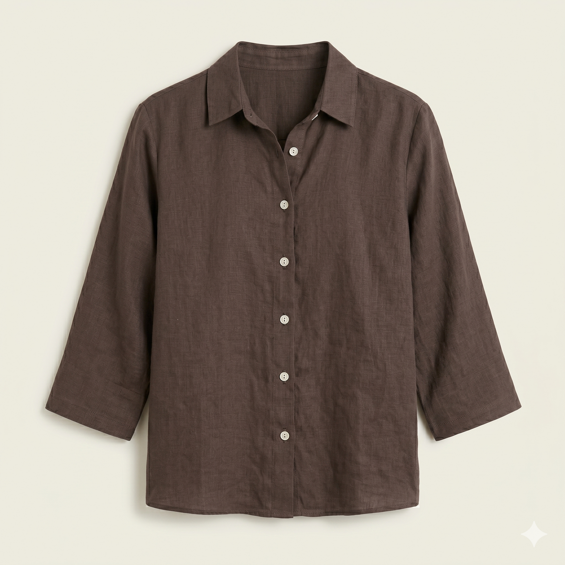 Women’s Relaxed Cotton-Linen Button-Up Shirt