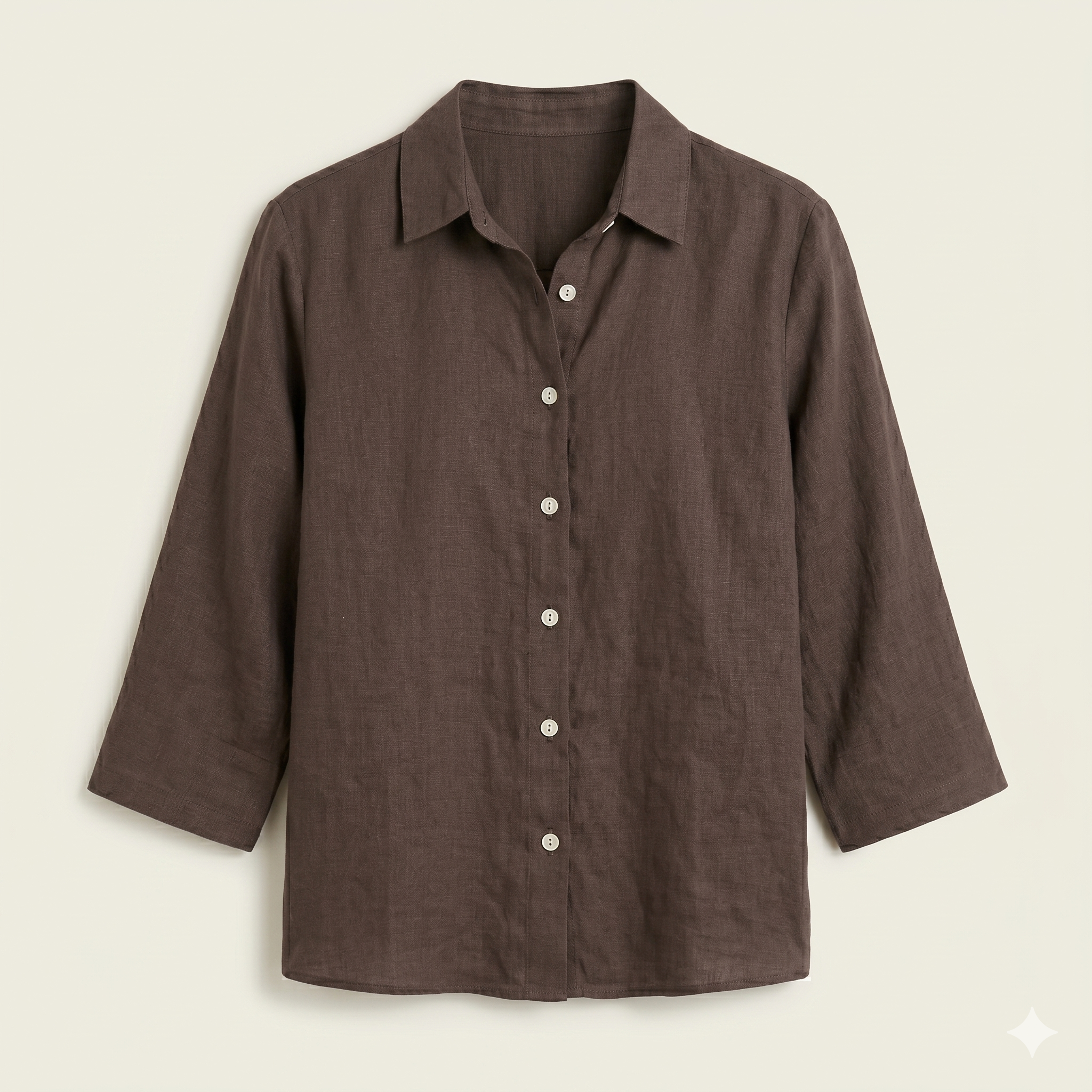Women’s Relaxed Cotton-Linen Button-Up Shirt
