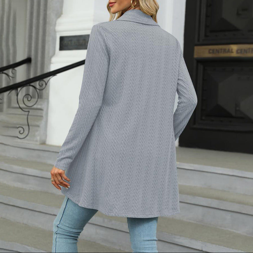 Chloe Open Front Long Cardigan