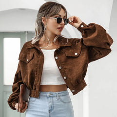 Women’s Cropped Corduroy Jacket