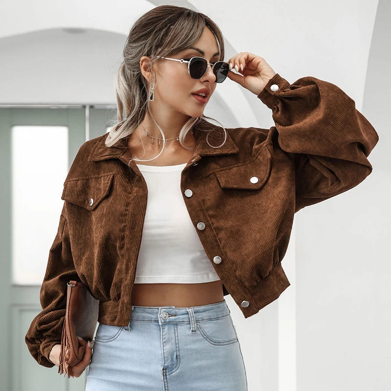 Women’s Cropped Corduroy Jacket