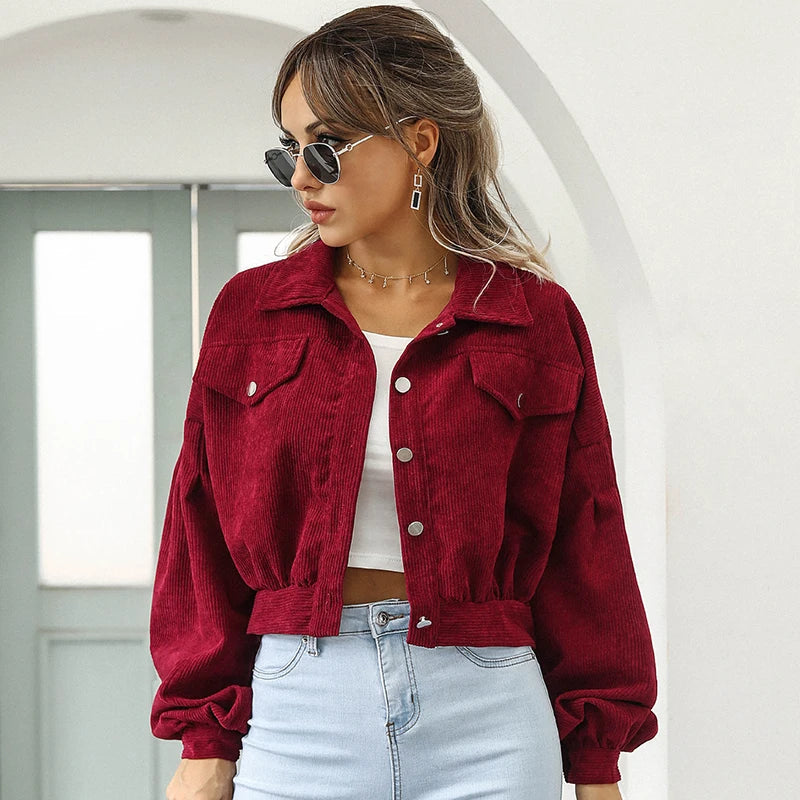 Women’s Cropped Corduroy Jacket