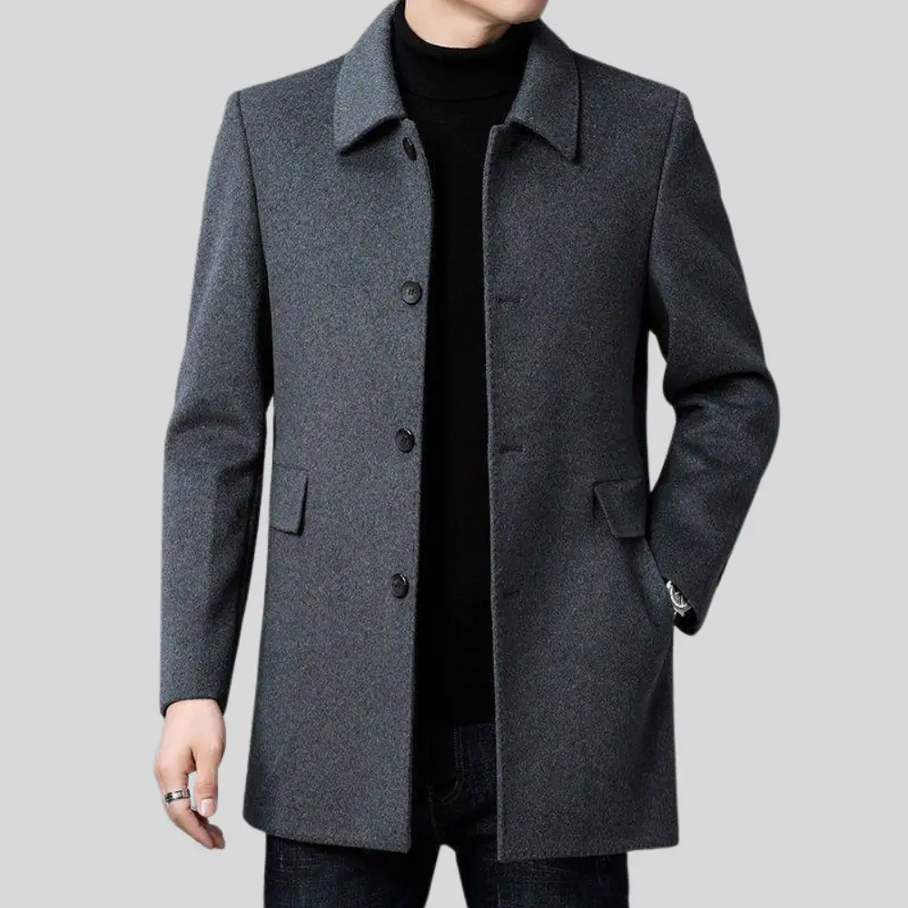 Men’s Classic Wool-Blend Overcoat