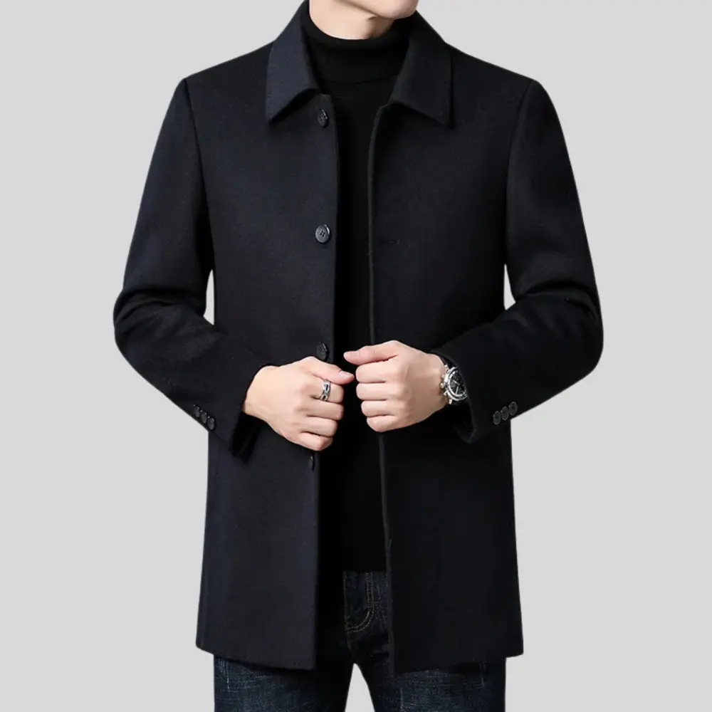Men’s Classic Wool-Blend Overcoat