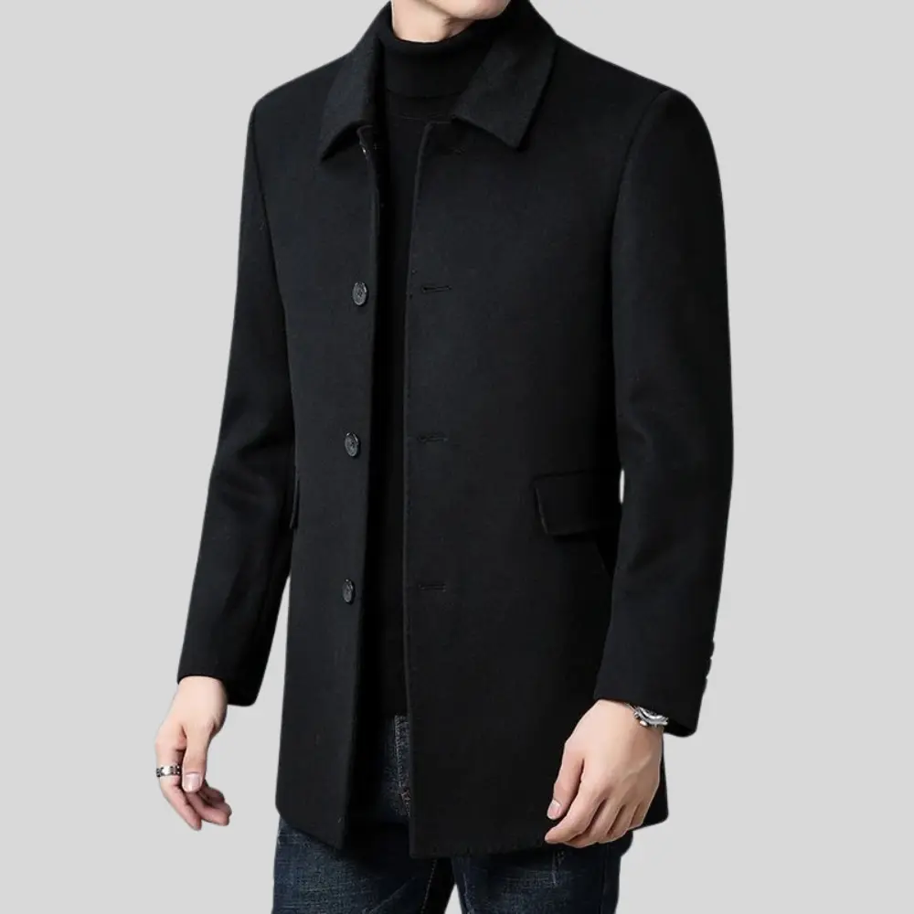 Men’s Classic Wool-Blend Overcoat