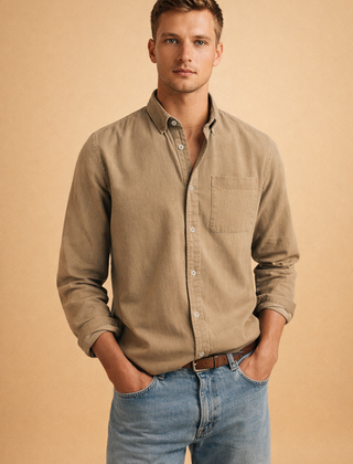 Men’s Cotton-Blend Casual Shirt