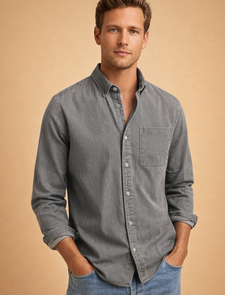 Men’s Cotton-Blend Casual Shirt