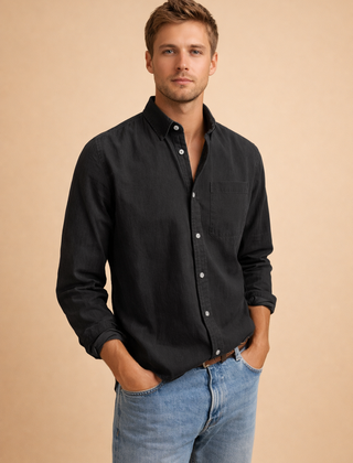 Men’s Cotton-Blend Casual Shirt