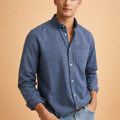 Men’s Cotton-Blend Casual Shirt