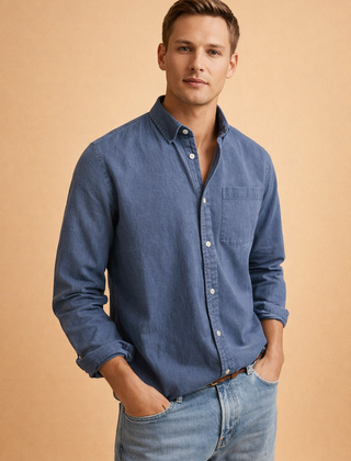 Men’s Cotton-Blend Casual Shirt