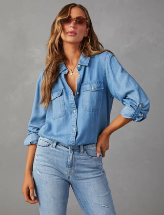 Women’s Relaxed Denim Shirt