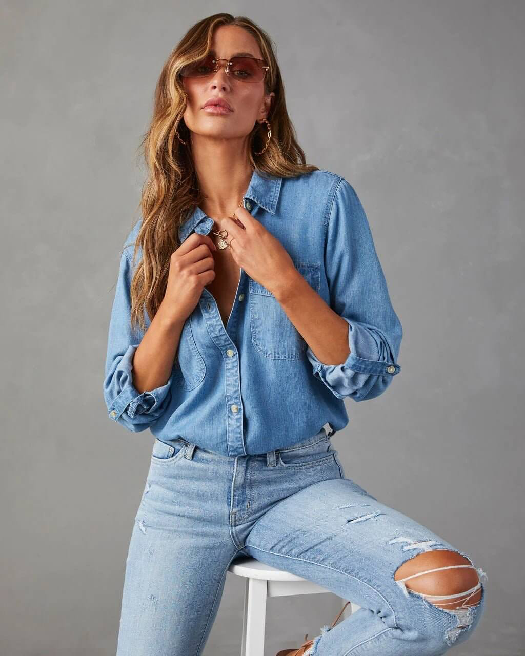 Women’s Relaxed Denim Shirt