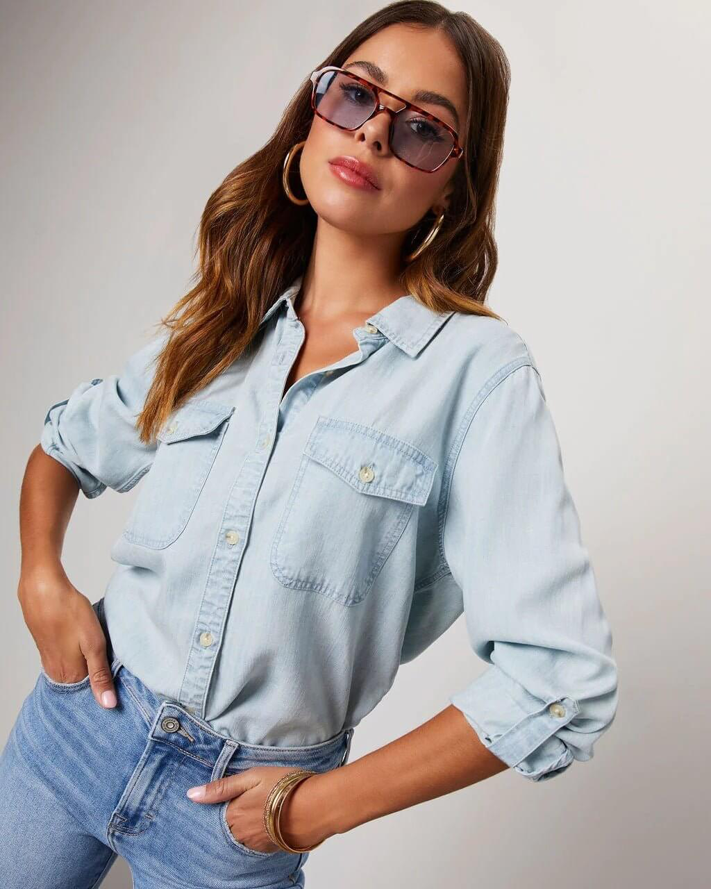 Women’s Relaxed Denim Shirt