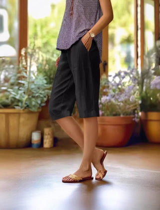 Alice Relaxed Pocket Knee-Length Trousers