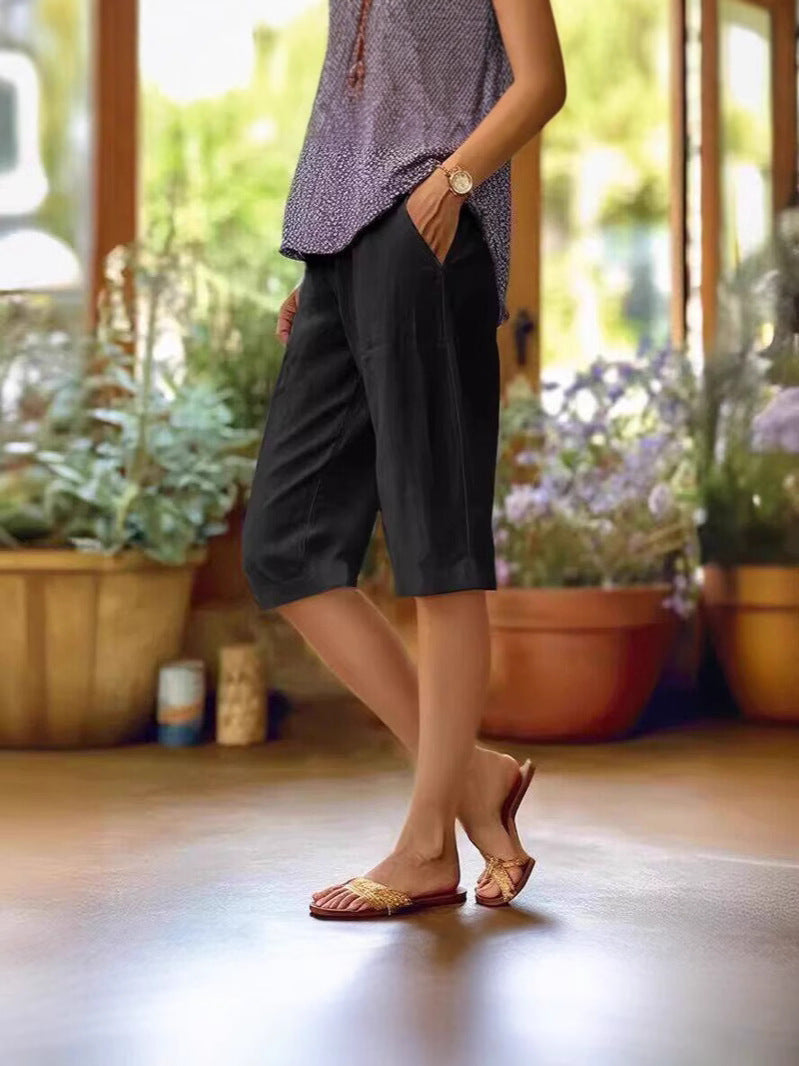 Alice Relaxed Pocket Knee-Length Trousers