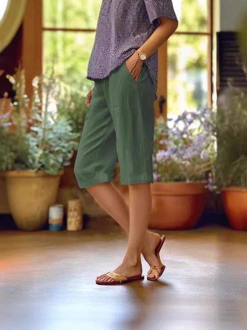 Alice Relaxed Pocket Knee-Length Trousers