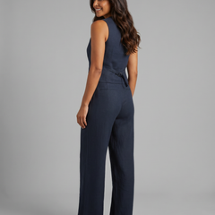 Women’s Linen-Blend Waistcoat & Trouser Set