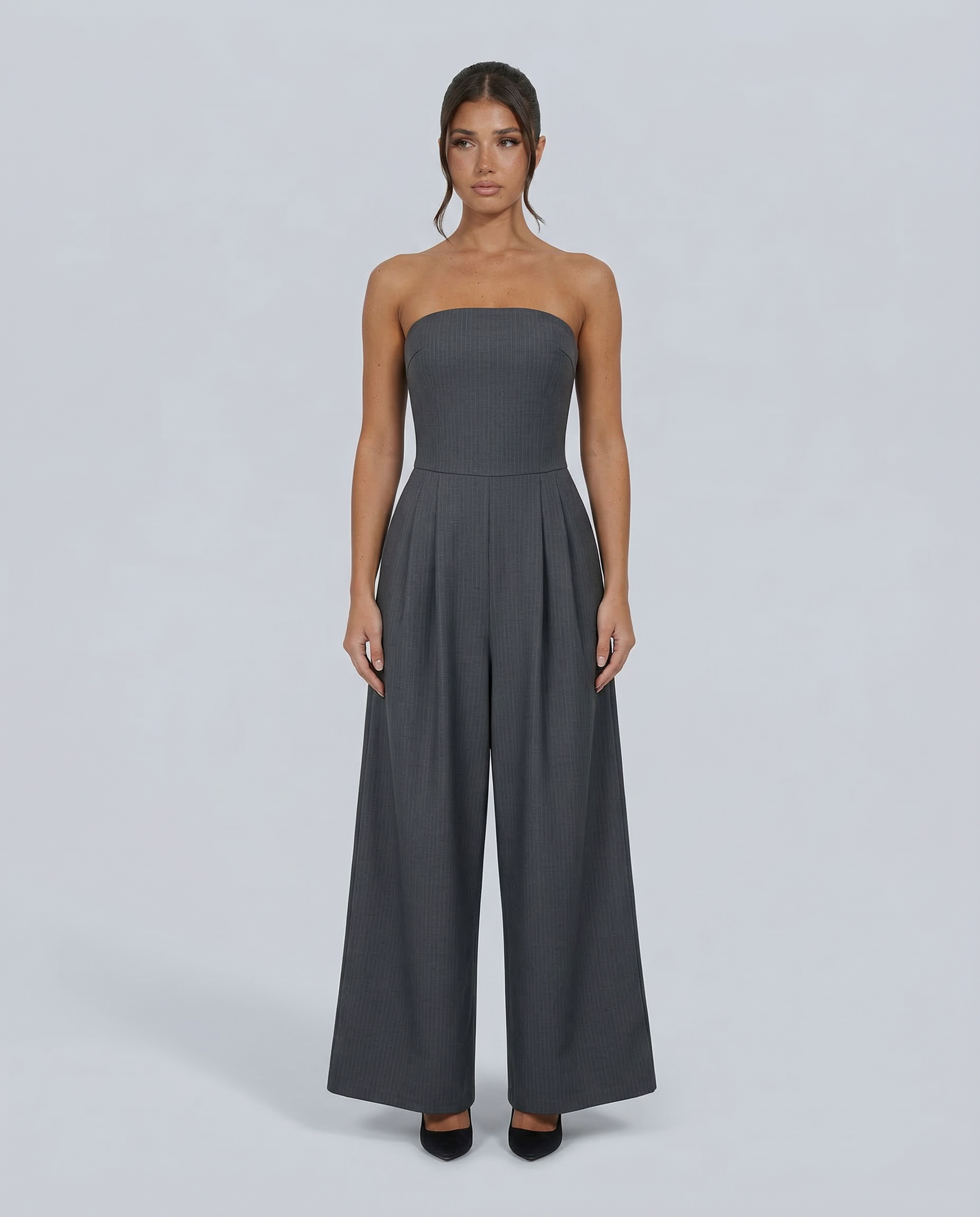 Women’s Strapless Wide-Leg Jumpsuit