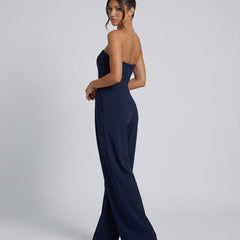 Women’s Strapless Wide-Leg Jumpsuit