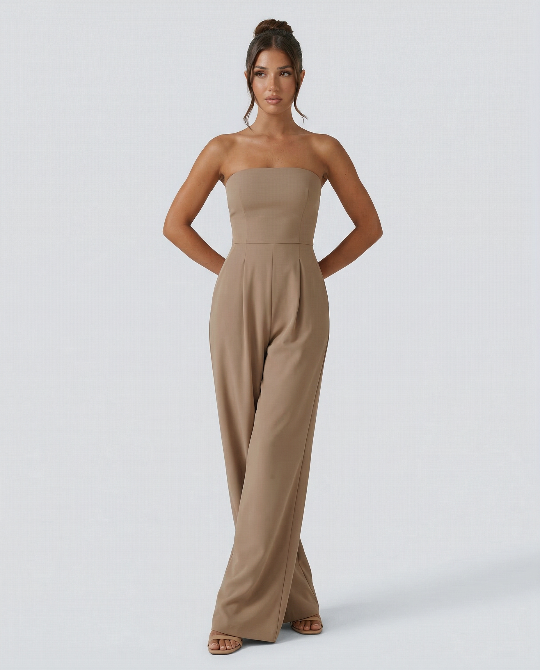 Women’s Strapless Wide-Leg Jumpsuit