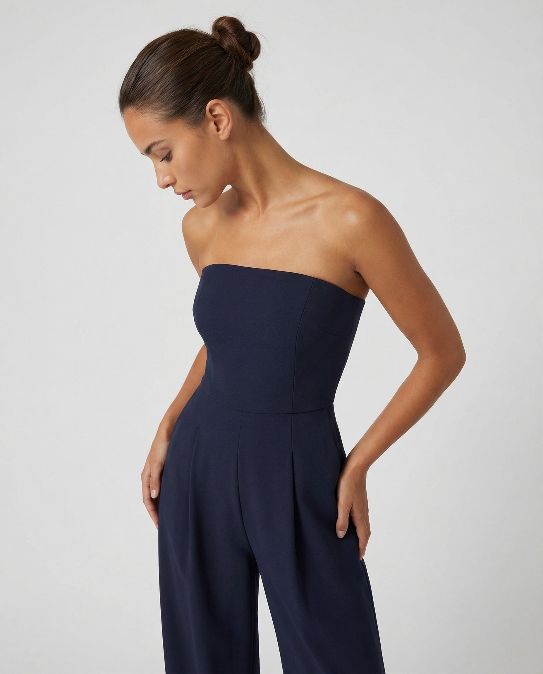 Women’s Strapless Wide-Leg Jumpsuit