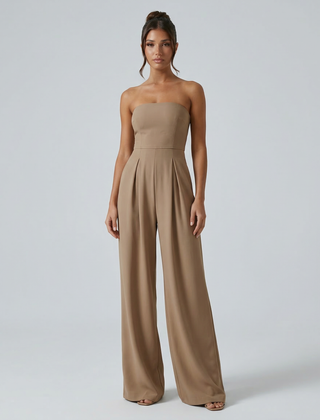 Women’s Strapless Wide-Leg Jumpsuit