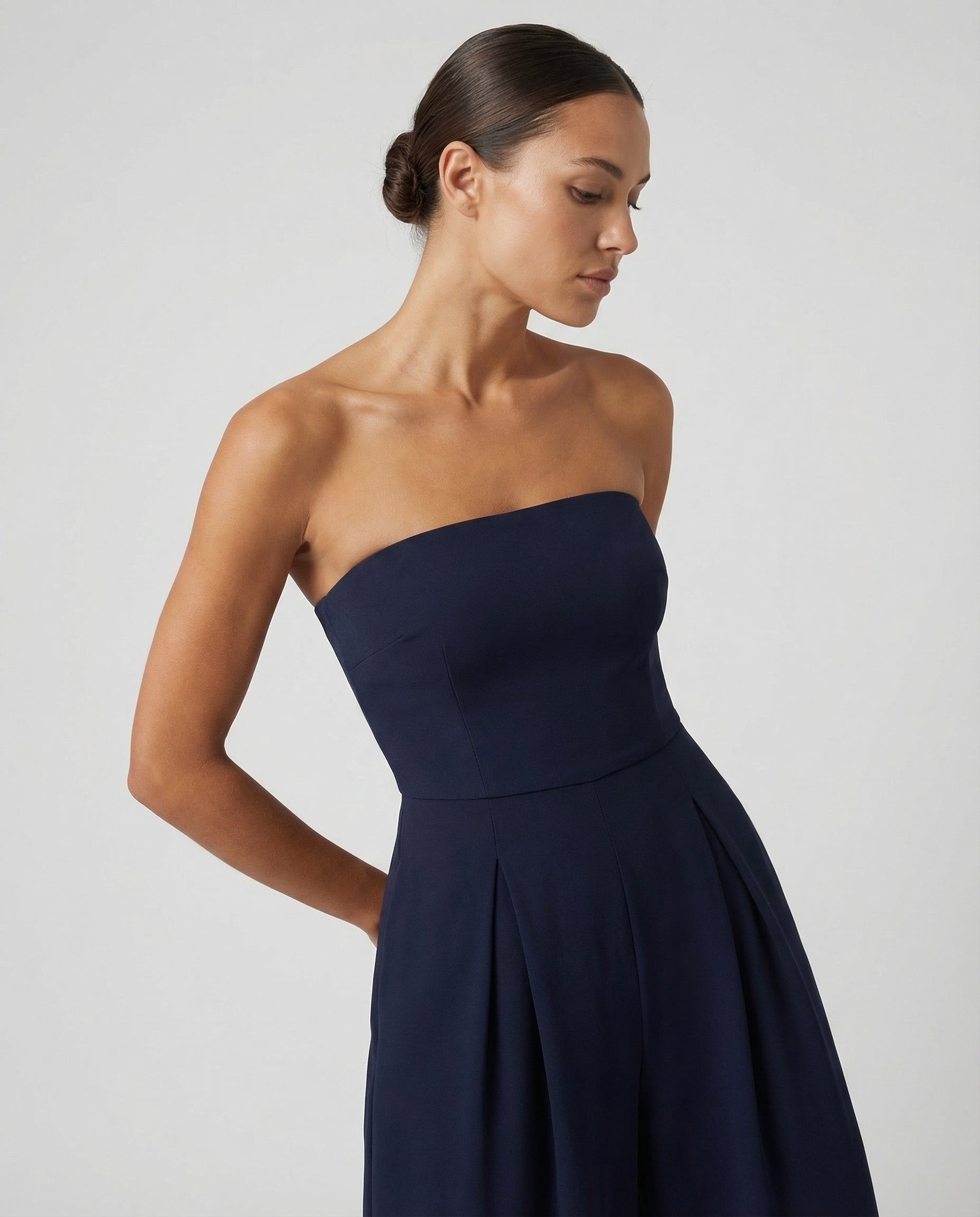 Women’s Strapless Wide-Leg Jumpsuit