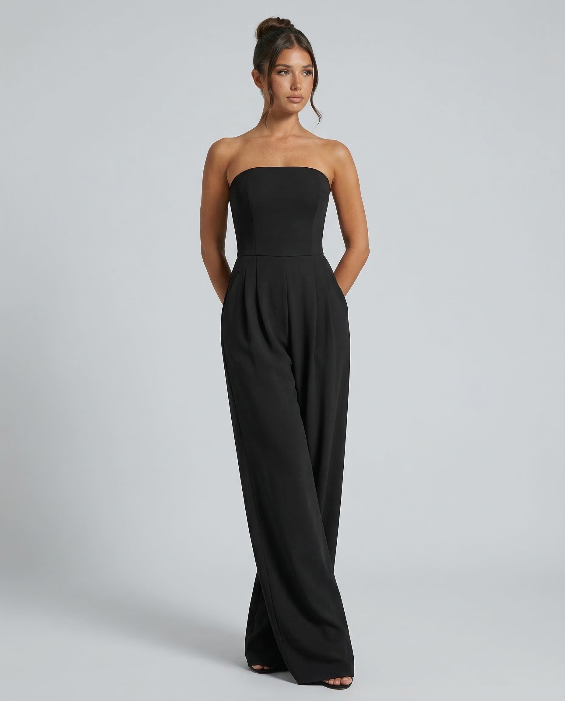 Women’s Strapless Wide-Leg Jumpsuit