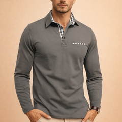 Men’s Long-Sleeve Stretch Polo