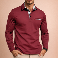 Men’s Long-Sleeve Stretch Polo