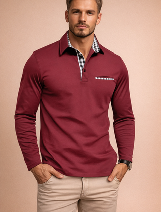 Men’s Long-Sleeve Stretch Polo