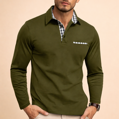 Men’s Long-Sleeve Stretch Polo