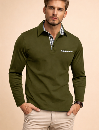 Men’s Long-Sleeve Stretch Polo